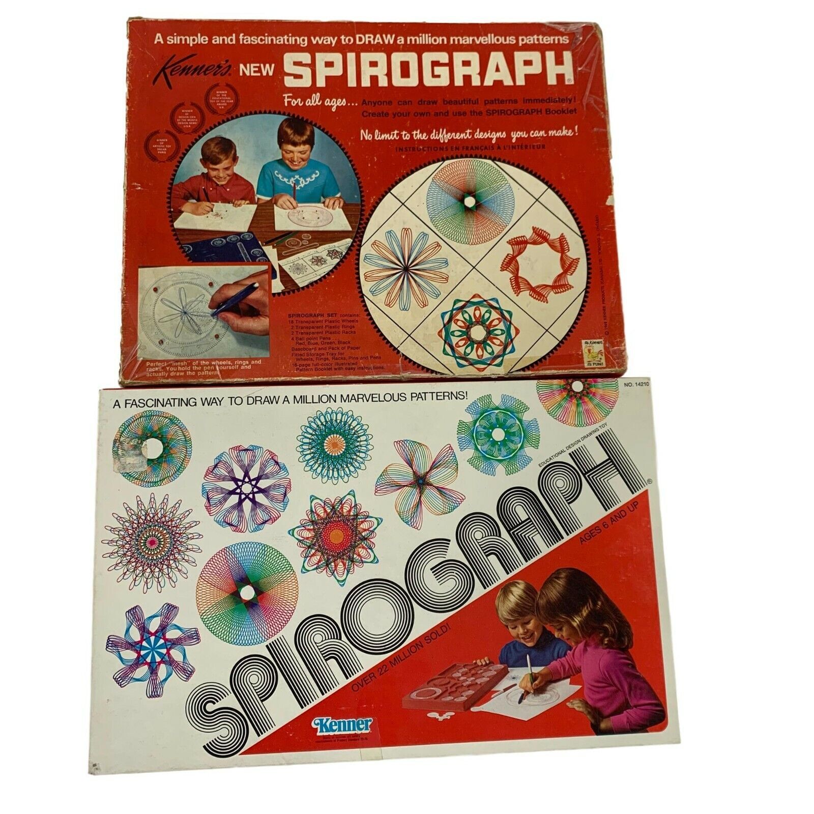 Kenner Spirograph Sets 401 1968 14210 1979 Incomplete Vintage Retro - $18.81