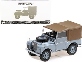 1949 Land Rover RHD (Right Hand Drive) Gray with Brown Canopy 1/18 Diecast Model - £158.31 GBP
