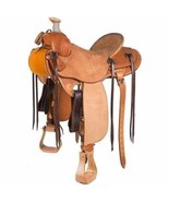 Western Natural Hand Waffle Tooled Roper Ranch Saddle Size 13&quot; To 17&quot; Inch - $7,068.00 MXN+