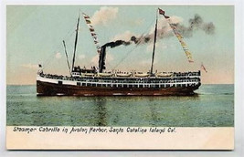 Steamer Cabrillo in Avalon Harbor Santa Catalina Island Postcard 1900&#39;s - £7.82 GBP