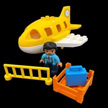 Lego Duplo 10871 Airport Incomplete Set With Minifigure Airplane &amp; Acces... - $14.40