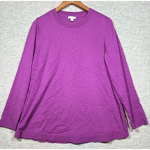 J Jill Womens Sweater L Purple Long Sleeve Pullover Casual - $291.49 MXN