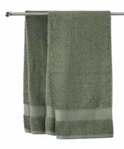 Pre-Shrunk Pre-Washed Softened Organic Hemp Terry Cloth Towel, 500 GSM (Olive Gr - £18.08 GBP