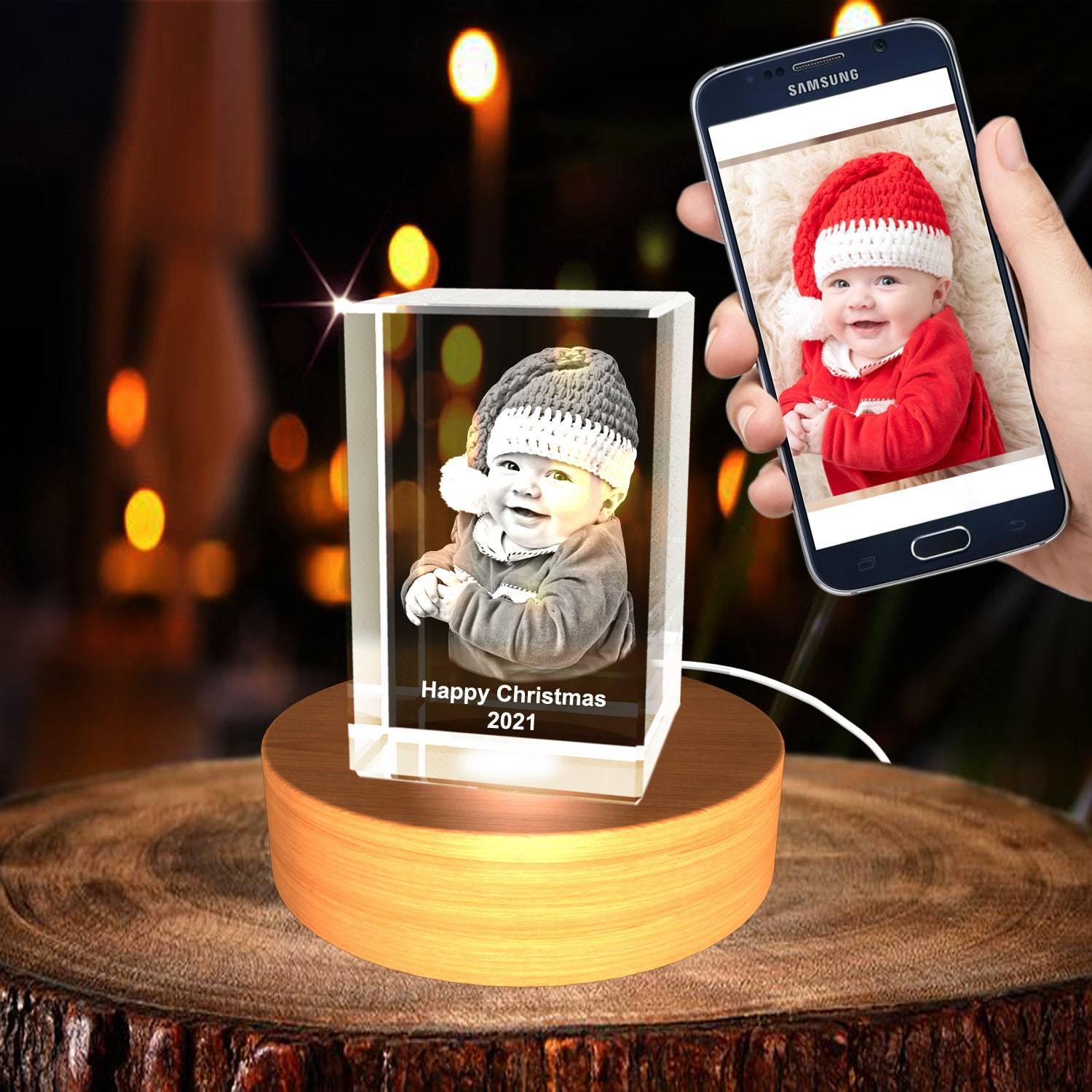 Newborn Baby Engraved 3D Photo Gift - Thoughtful Congratulations & Celebration K
