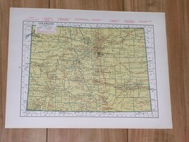 1943 Vintage Wwii Map Of Colorado / Connecticut - £16.26 GBP