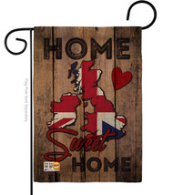 Country UK Home Sweet Burlap - Impressions Decorative Garden Flag G192030-DB - £18.35 GBP