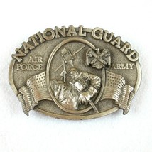 Vintage 1982 National Guard Air Force Army Belt Buckle Metal Bergamot Br... - $19.99