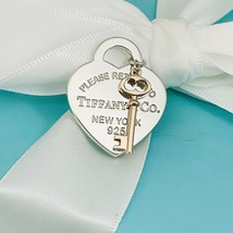 Return to Tiffany Silver Heart and Rubedo Key Pendant or Charm - £211.04 GBP