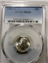 1953-S Roosevelt Silver Dime PCGS MS-66 20210016 - $29.99