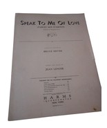 Parlez Moi D Amour Speak To Me Of Love Vintage Sheet Music c 1930 French... - $10.00