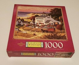 MB Charles Wysocki&#39;s &quot;Welcome to Bluff Point&quot; 1000 pc puzzle 23&quot;x25&quot; New - £43.85 GBP