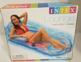 Intex King Kool Lounge Floating Swimming Pool Lounger with Headrest &amp; Cupholder - £20.71 GBP