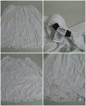 Womens Studio 1940 White Skirt 14/16 Lace Like Bottom Edge Embellished - £10.15 GBP