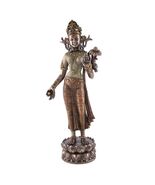 TARA STATUE 12" Buddhist Goddess of Wisdom HIGH QUALITY Standing Bronze ... - $71.95