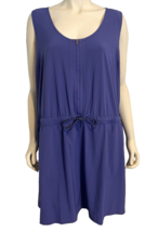 Athleta Blue Sleeveless Drawstring Waist Dress with Shorts Size 24 - $47.49
