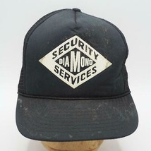 Mesh Snapback Trucker Farmer Hat Cap Diamond Security Service Vintage Di... - $24.74