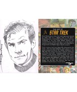 Steve Erwin Signed Art of Star Trek TOS Original Art Sketch Card ~ James... - £47.06 GBP