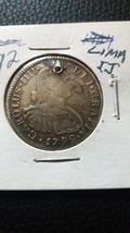 1792 LIMA I.J. TWO REALES HOLED BUT VERY COLLECTIBLE CONDITION!  LOW MIN... - £41.10 GBP