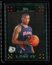 2007-08 Topps 50TH Anniversary Rookie Basketball Card #121 Acie Law Iv Hawks - £3.31 GBP