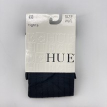 HUE Black Dashed Pinstripe Control Top Tights #12299 M/L 5’2-6’0 165-200... - $7.67