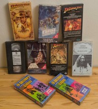 Vintage Star Wars Trilogie VHS Red Label Restposten + Indiana Jones &amp; Mehr Hk - £90.33 GBP