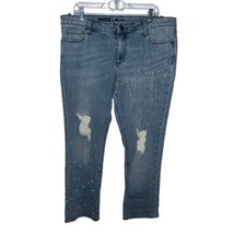 Kut From The Kloth Ankle Straight Leg Distressed Studded Jeans Women Siz... - $17.37