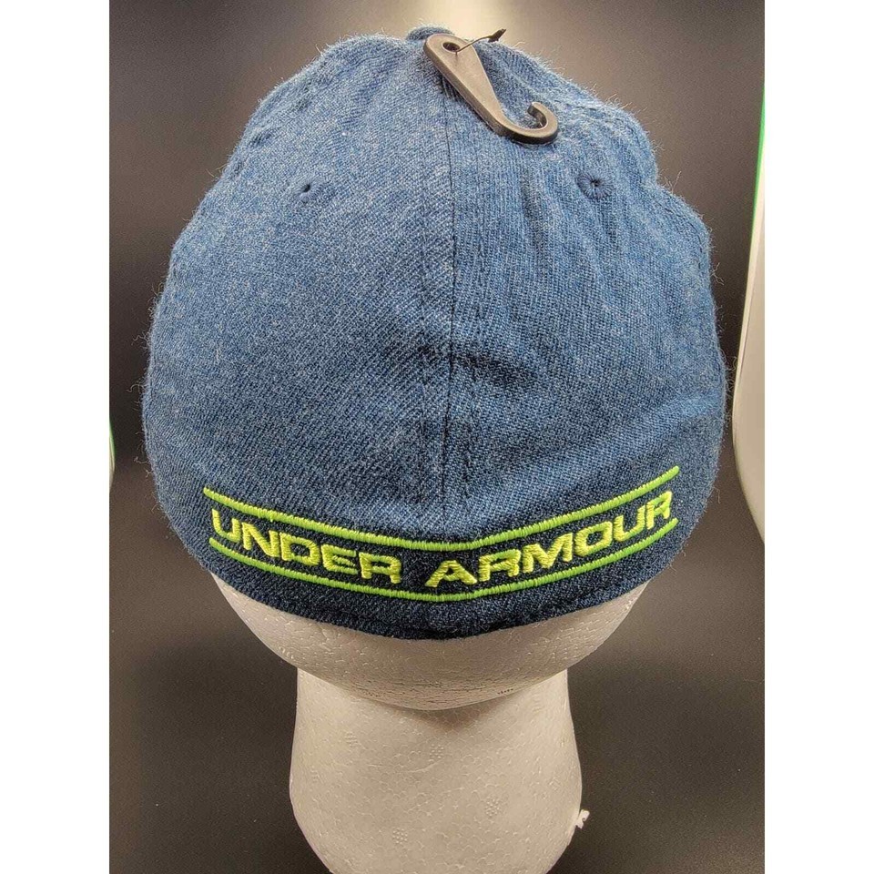 Under Armour W/Lime Green Symbol Size LG/XL Blue Baseball Cap Item image 5