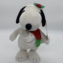 2013 Gemmy Peanuts SNOOPY Holiday Side Stepper With Tag Linus + Lucy Christmas - £14.67 GBP