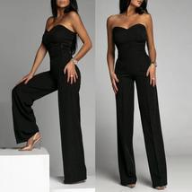 Sleeveless Backless Tight Waist Straight Wide Leg Jumpsuit - £28.67 GBP