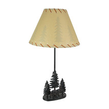 Zeckos Cast Iron Bear In The Forest Table Lamp 24 1 2 Inches High - £71.61 GBP