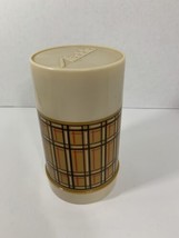 Aladdin Best Buy thermos brown tan red plaid pint 16oz wide mouth plastic  - £6.45 GBP