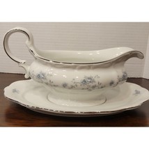 Vintage Johann Haviland China Bavaria Germany Blue Garland Gravy Boat Un... - $769.89 MXN