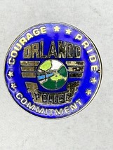 Orlando Police Department Enameled Pin Florida Courage Pride Commitment - £13.37 GBP