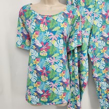 Secret Treasures 2 Pc Pajamas Plus Size 2X Lounge Sleepwear Floral Short Sleeves - £15.92 GBP