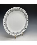 (1) Corelle City Block DINNER Plate Black Squares &amp; Lines Vitrelle USA - $480.37 MXN