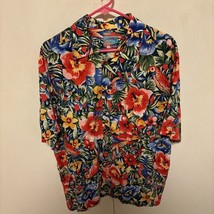 Reyn Spooner Joe Kealoha Hawaiian Shirt Tropical Parrot Men’s Size L Large - £30.50 GBP