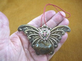 (PP4-38) Real Moose Poop Doo Nugget Butterfly Pendant Christmas Ornament Humor - £24.46 GBP