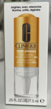 CLINIQUE Fresh Pressed Daily Booster with Pure Vitamin C 20% .25oz 7.5ml... - $13.17 CAD