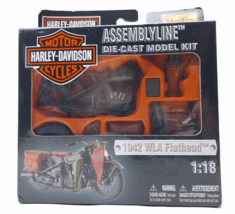 Maistio Assembly Line 1:18 Diecast Model Kit 1942 Wla Flathead Harley Davidson - £16.55 GBP