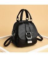 3 In 1 Women&#39;s Leather Backpack Famous Brand Female Shoulder Bag Belt Bu... - £44.82 GBP