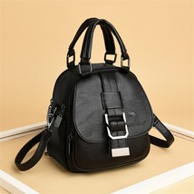 3 In 1 Women&#39;s Leather Backpack Famous Brand Female Shoulder Bag Belt Bu... - £44.25 GBP