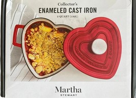 Martha Stewart Collection Enameled Cast Iron 2-Qt. Heart-Shaped Casserol... - £57.16 GBP
