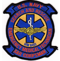 4.25&quot; Navy Search And Rescue Sar Corpsman Emt Embroidered Patch - £22.71 GBP