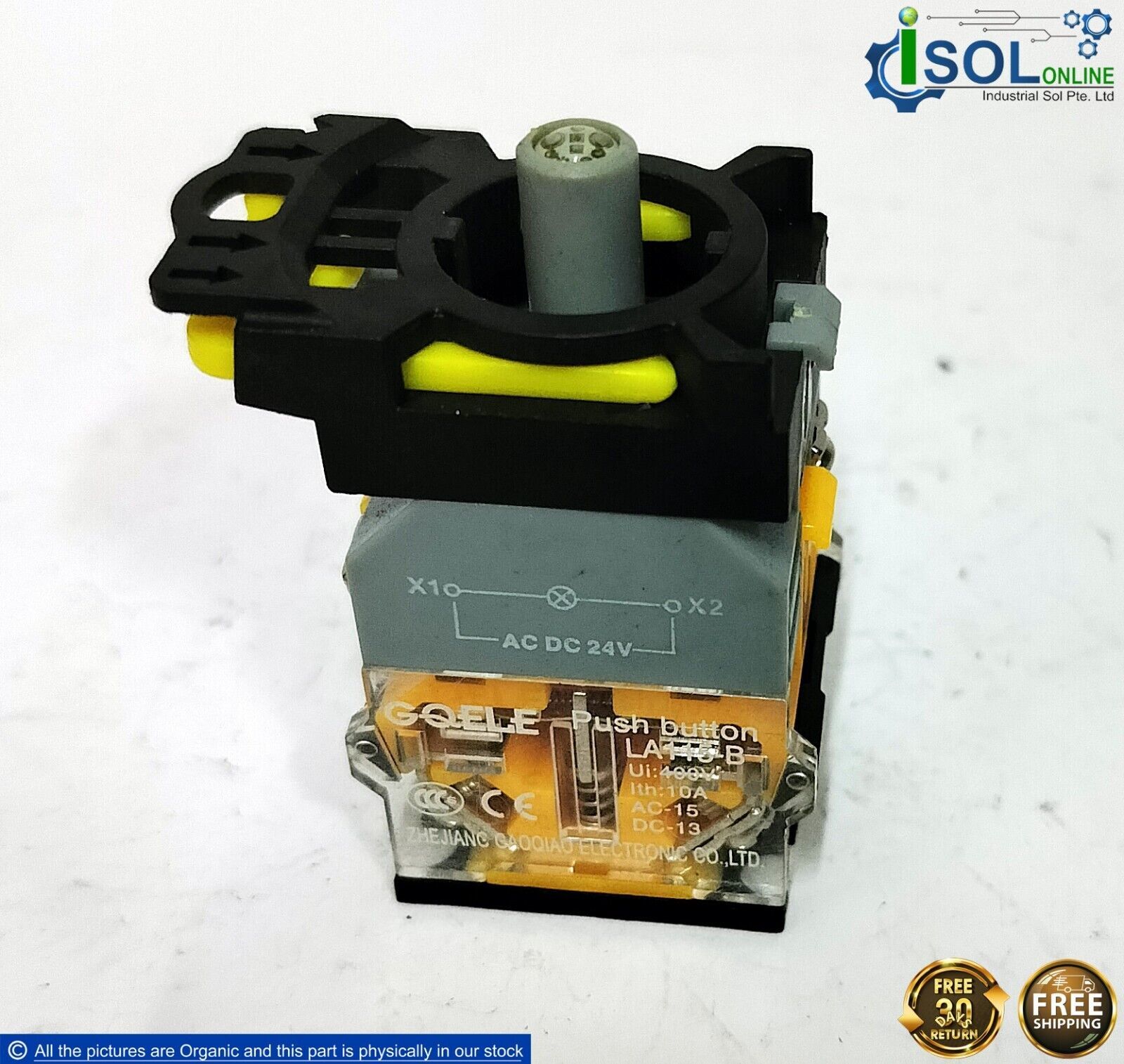 Gqele LA115-B Industrial Pushbutton Switch Plastic 400V 10A LA115 Series - $75.00