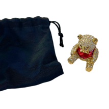 Estee Lauder Solid Perfume Compact Precious Bear Beautiful Rhinestone New - $114.99