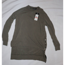 Michelle Bloomingdales Womens Hi-Low Sweatshirt Gray Chelsea Long Sleeve XS New - £11.01 GBP