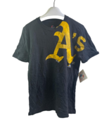 Majestic Niño Oakland Athletics Camiseta Manga Corta ,Negro, Grande 14/16 - $12.96