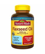 Nature Made Flaxseed Oil 1000mg (500 mg Omega-3) 100 Softgels Exp. 8/24 ... - £21.79 GBP