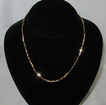 PARK LANE high polished faceted Gold sparkly metal beads HAZY Necklace 16"+3" - $74.76
