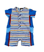 Rabbit Moon Baby Shortalls Romper 0-3 Months Striped Short Sleeve - $387.42 MXN
